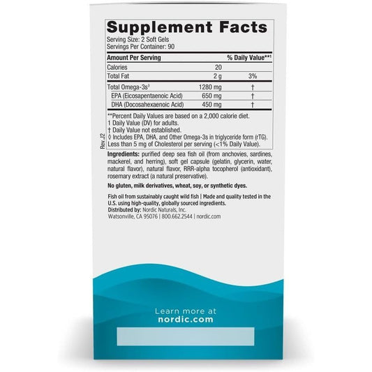 USA Supplements | Nordic Naturals, Ultimate Omega, 180 Soft Gels ( Heart & Cardiovascular Health )