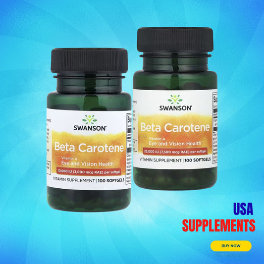 USA Supplements | Swanson, Beta Carotene 100 Softgels ( Eye and Vision Health )