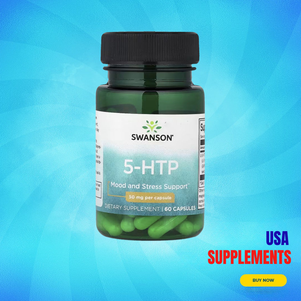 USA Supplements | Swanson, 5-HTP, 50 mg, 60 Capsules ( Mood Support & Sleep Support )