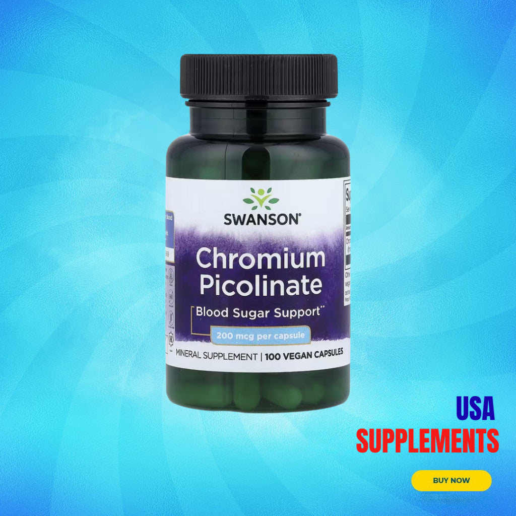 USA Supplements | Swanson, Chromium Picolinate ( Blood Sugar Metabolism and Insulin Sensitivity )