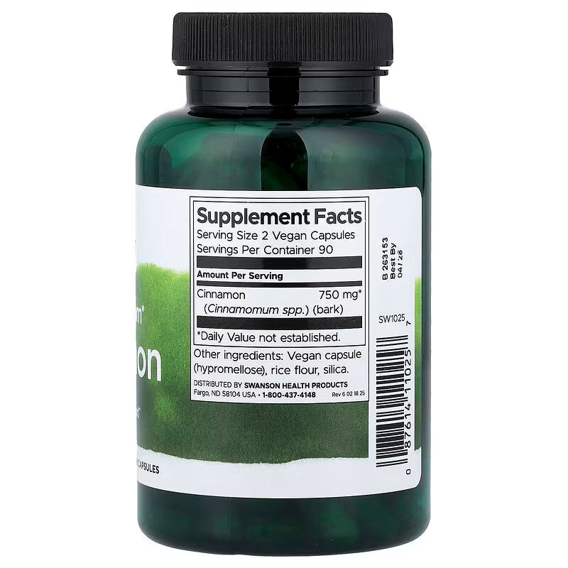 USA Supplements | Swanson, Full Spectrum® Cinnamon ( Blood Sugar Support )
