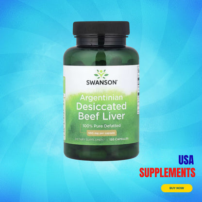 USA Supplements | Swanson, Argentinian Desiccated Beef Liver ( Healthy Energy Levels )