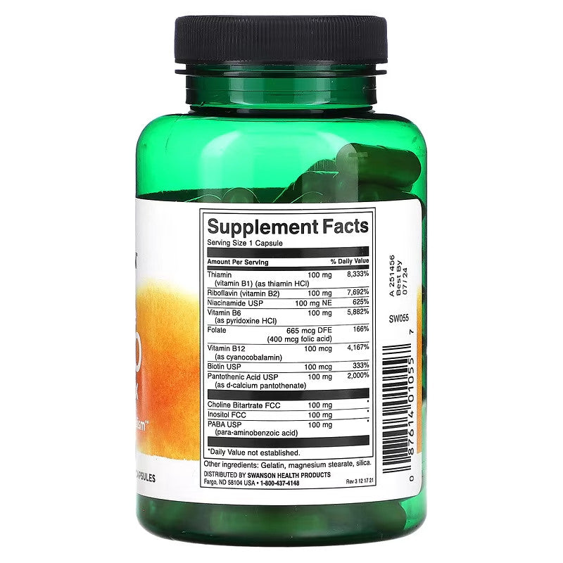 USA Supplements | Swanson, Balance B-100 Complex ( Energy and Metabolism )