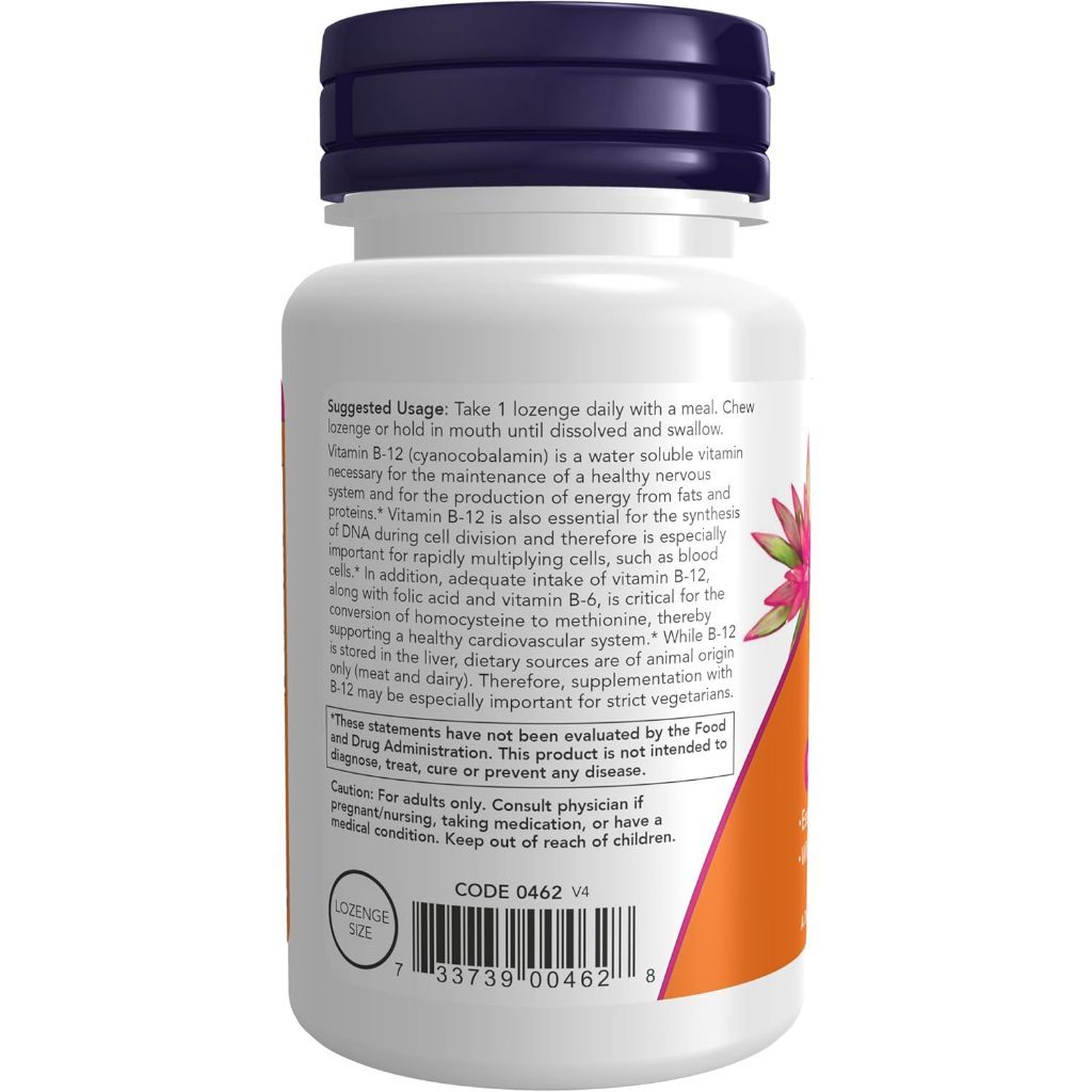 USA Supplements | NOW Foods, B-12, 5,000 mcg, 60 Loz ( Nervous System Health )