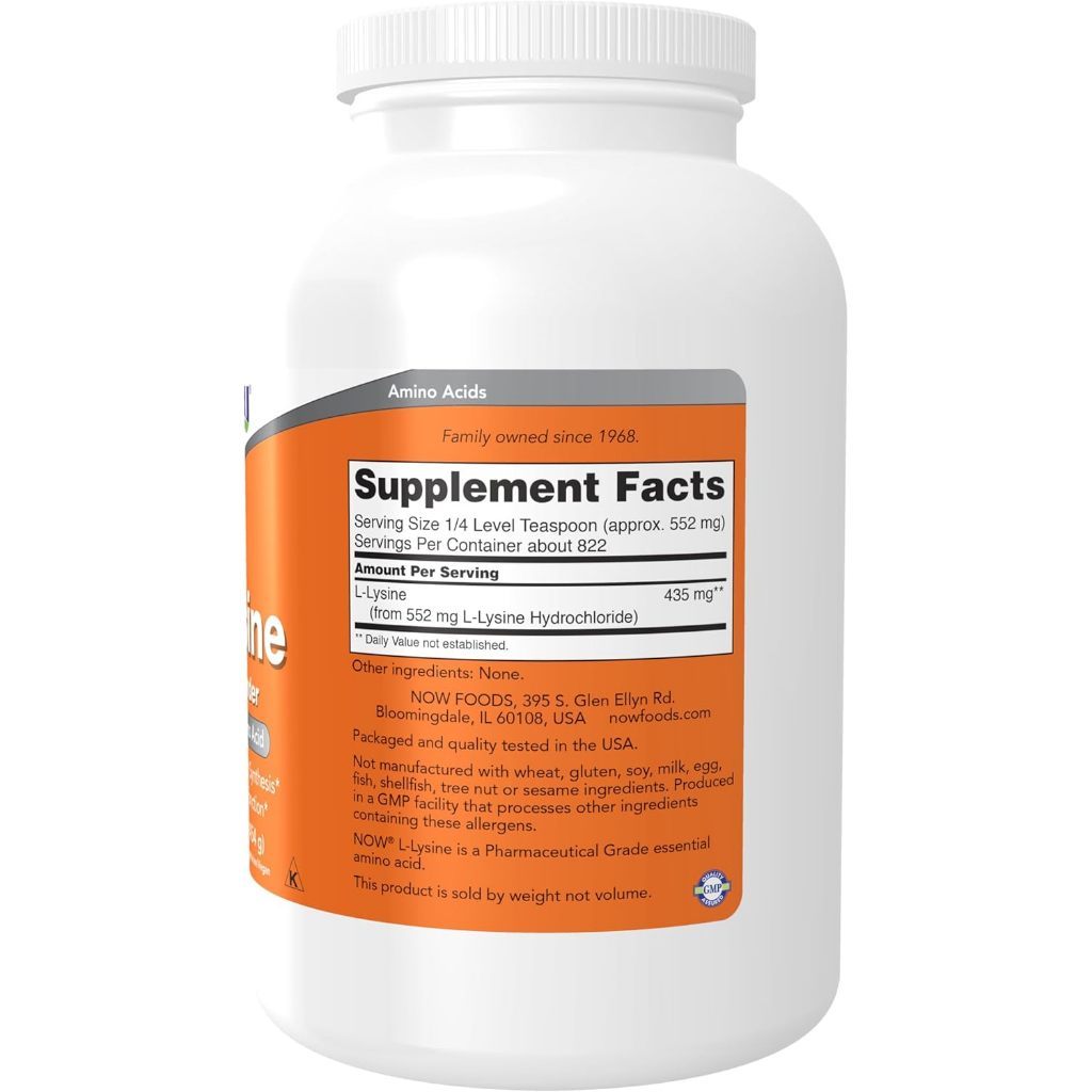 USA Supplements | NOW Foods, L-Lysine Pure Powder ( Healthy Immune Function )