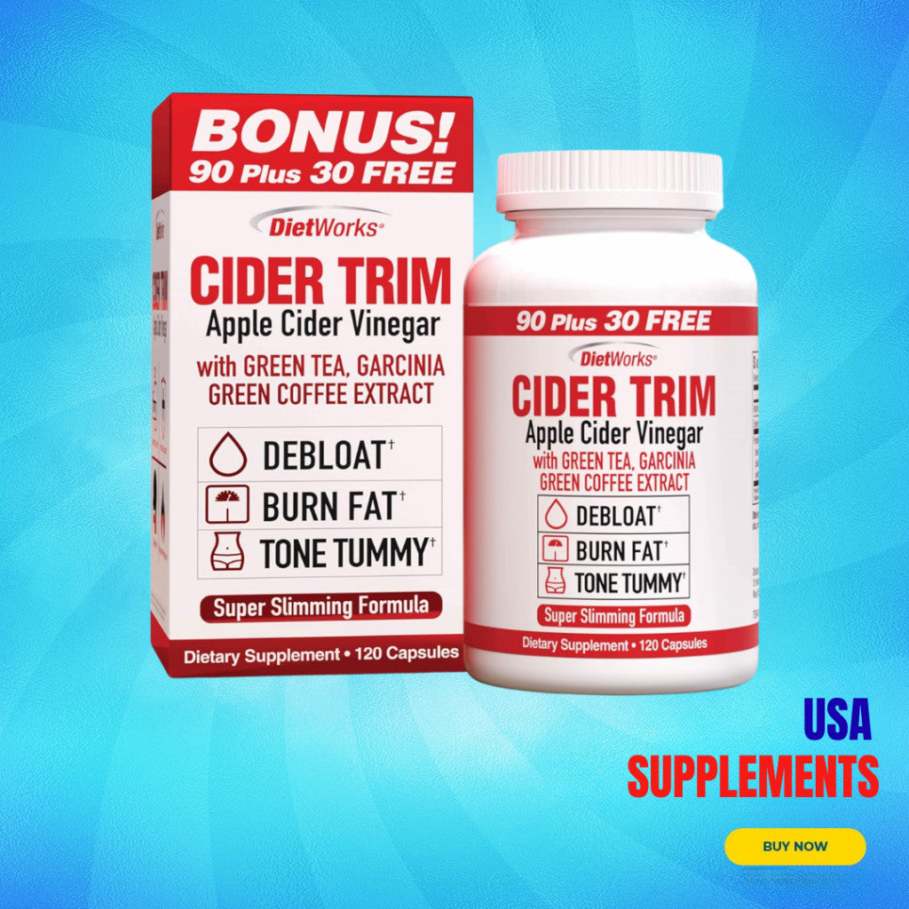 USA Supplements | DietWorks, Cider Trim, Apple Cider Vinegar ( Supports Digestive Health )