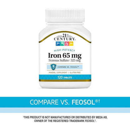 USA Supplements | 21st Century, High-Potency Iron ( Supports Healthy Iron Levels )