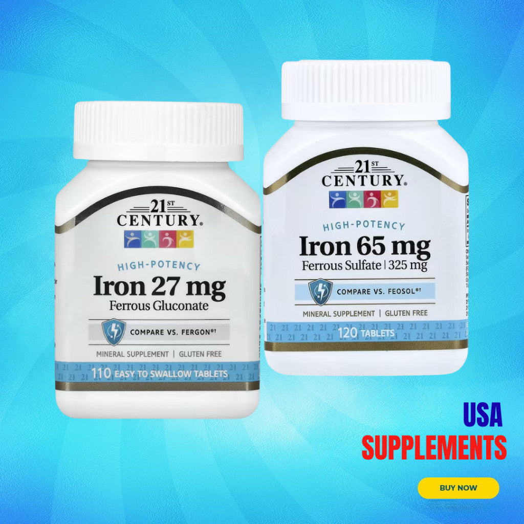 USA Supplements | 21st Century, High-Potency Iron ( Supports Healthy Iron Levels )