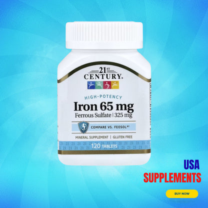 USA Supplements | 21st Century, High-Potency Iron ( Supports Healthy Iron Levels )