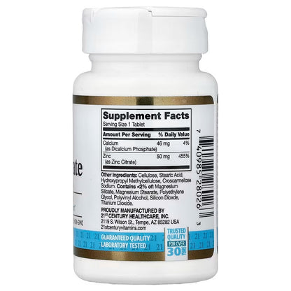 USA Supplements | 21st Century, Zinc Citrate ( Antioxidant & Immune Support )