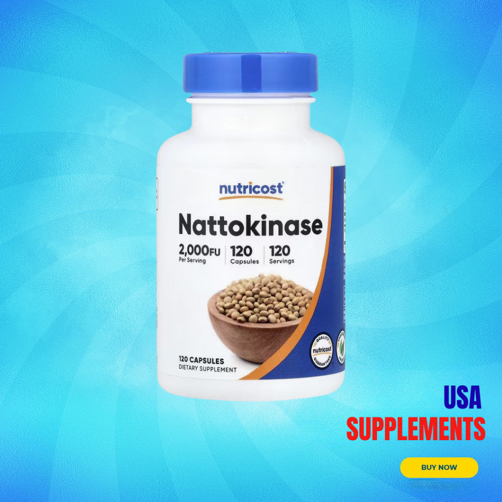 USA Supplements | Nutricost, Nattokinase, 120 Capsules ( Energy Boost )