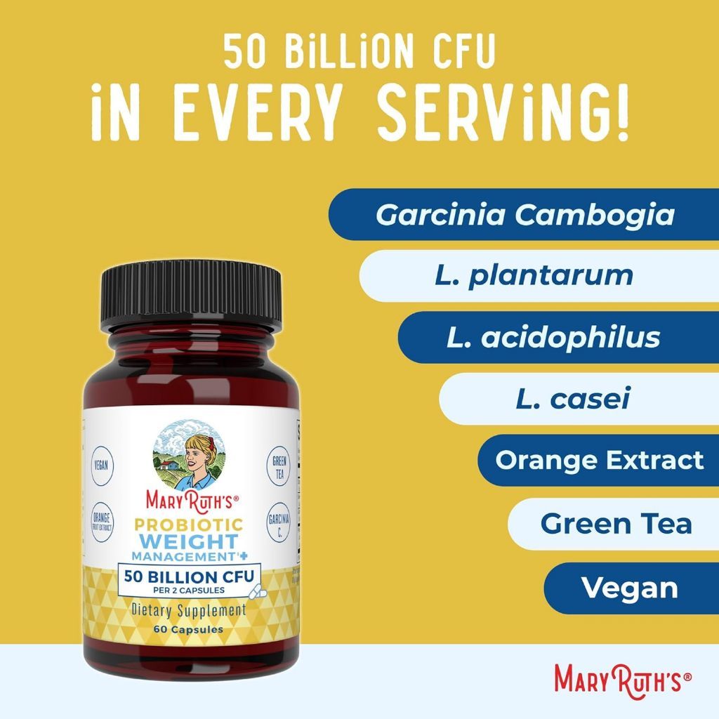 USA Supplements | MaryRuth's, Probiotic Weight+ Management ( Supports Digestive Health )