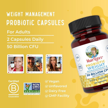 USA Supplements | MaryRuth's, Probiotic Weight+ Management ( Supports Digestive Health )