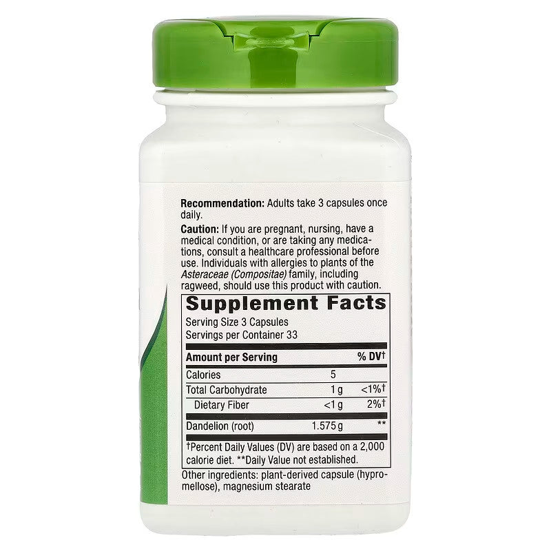 USA Supplements | Nature's Way, Dandelion Root, 100 Vegan Capsules ( Supports Healthy Digestion )