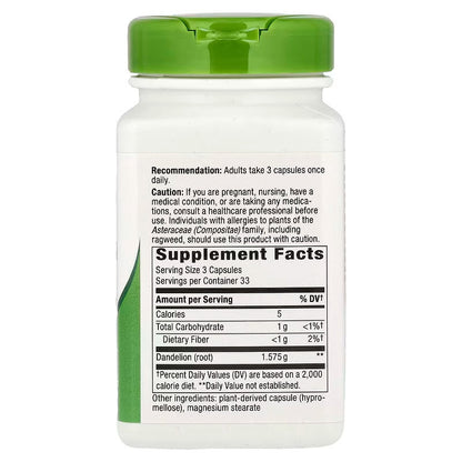 USA Supplements | Nature's Way, Dandelion Root, 100 Vegan Capsules ( Supports Healthy Digestion )