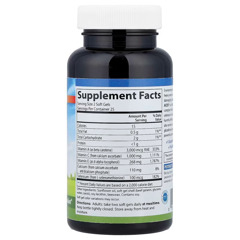 USA Supplements | Carlson, ACES®, 50 Soft Gels ( Immune Support & Cellular Health )