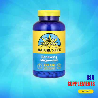 USA Supplements | Nature's Life, Renewing Magnesium, 250 Capsules ( Muscles & Nerves )