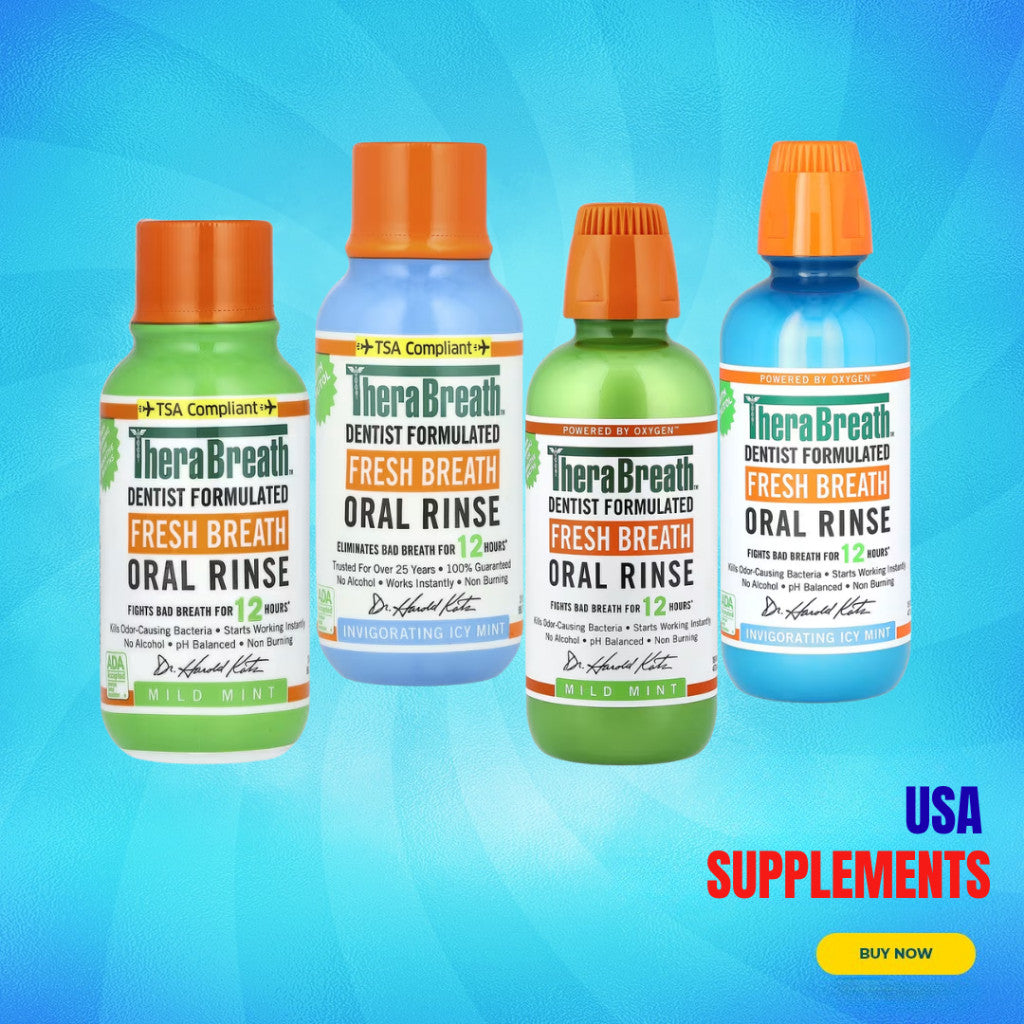 USA Supplements | TheraBreath, Fresh Breath Oral Rinse ( Long‑Lasting Fresh Breath )