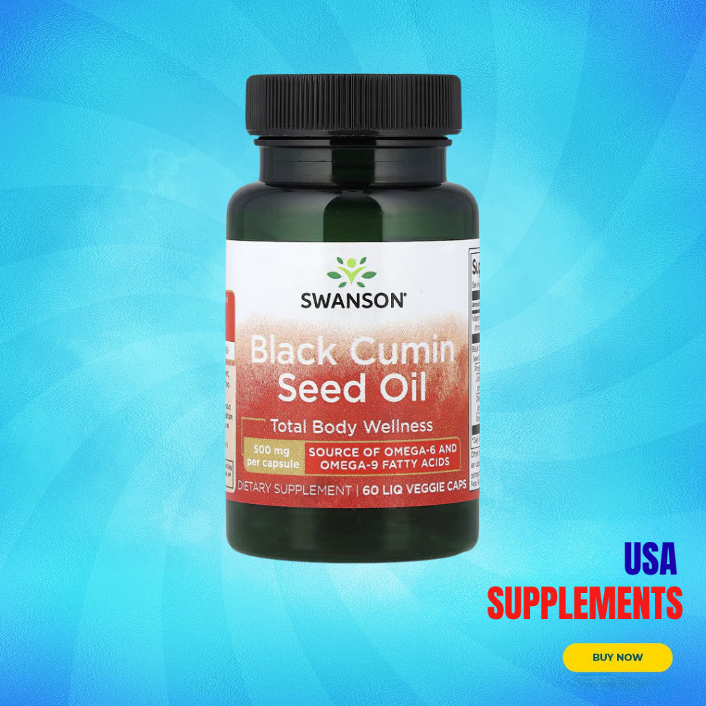 USA Supplements | Swanson, Black Cumin Seed Oil, 60 Liq Veggie Caps ( Supports Immune Health )