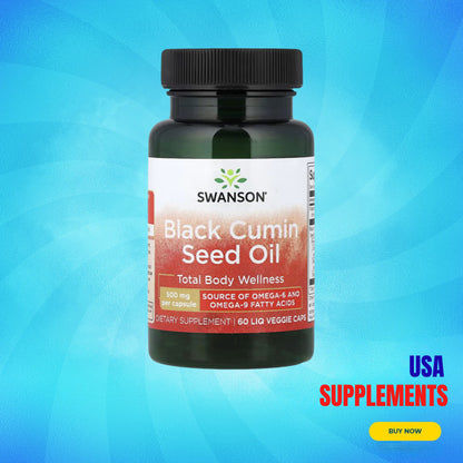 USA Supplements | Swanson, Black Cumin Seed Oil, 60 Liq Veggie Caps ( Supports Immune Health )
