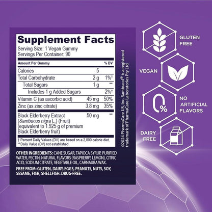 USA Supplements | Sambucol, Black Elderberry, Advanced Immune Gummies ( Immune Support )