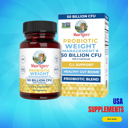 USA Supplements | MaryRuth's, Probiotic Weight+ Management ( Supports Digestive Health )