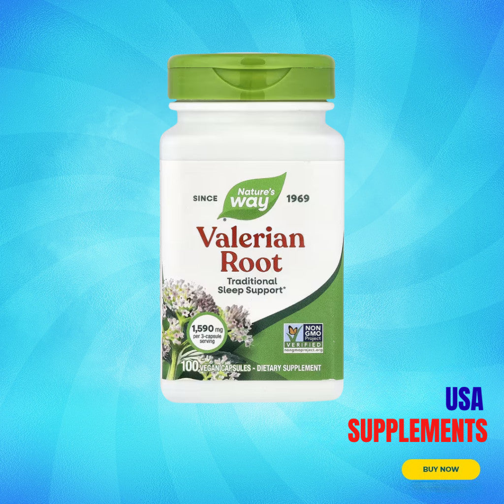 USA Supplements | Nature's Way, Valerian Root, 100 Vegan Capsules ( Supports Restful Sleep )