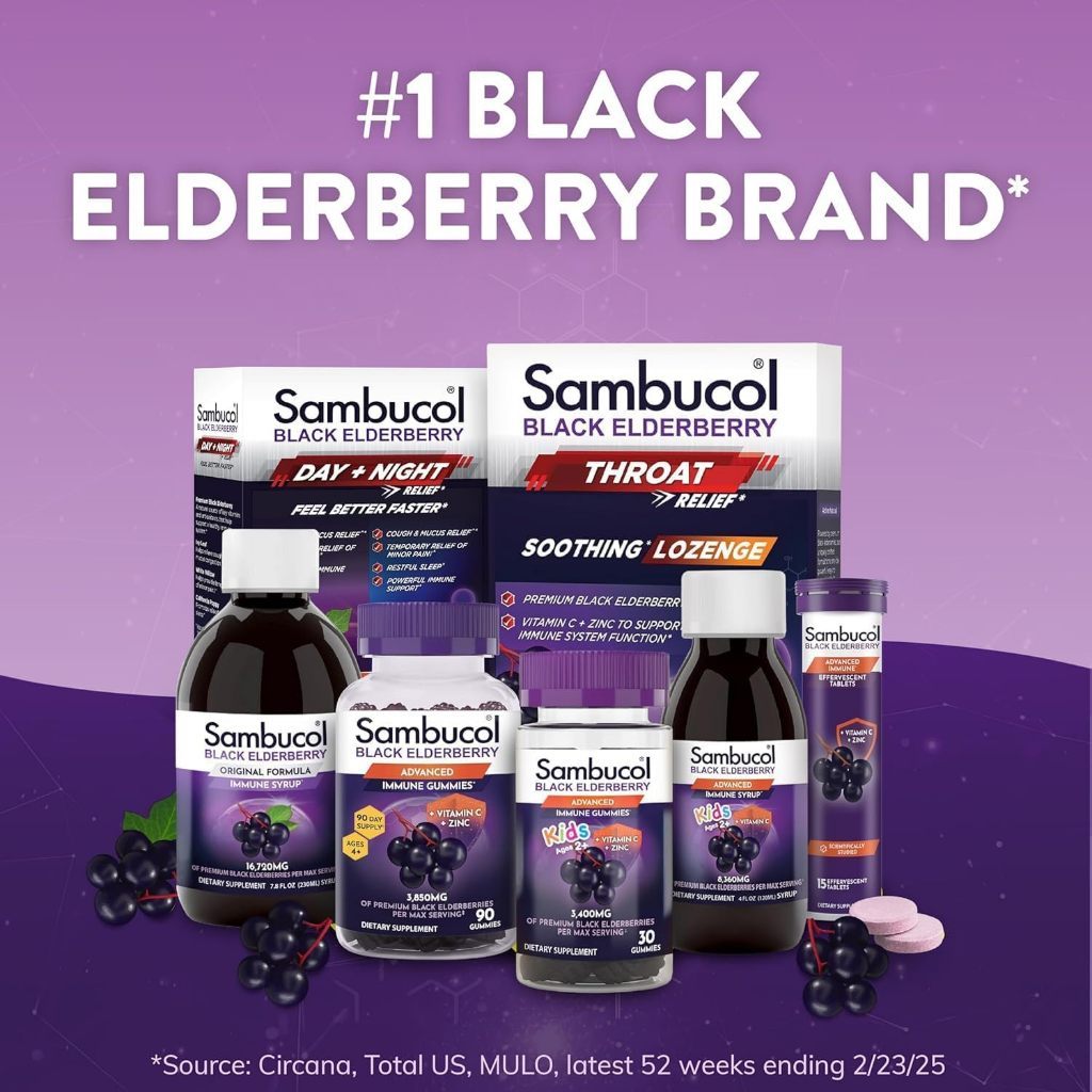 USA Supplements | Sambucol, Black Elderberry, Advanced Immune Gummies ( Immune Support )
