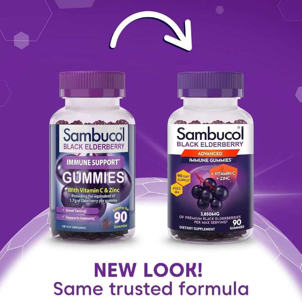 USA Supplements | Sambucol, Black Elderberry, Advanced Immune Gummies ( Immune Support )