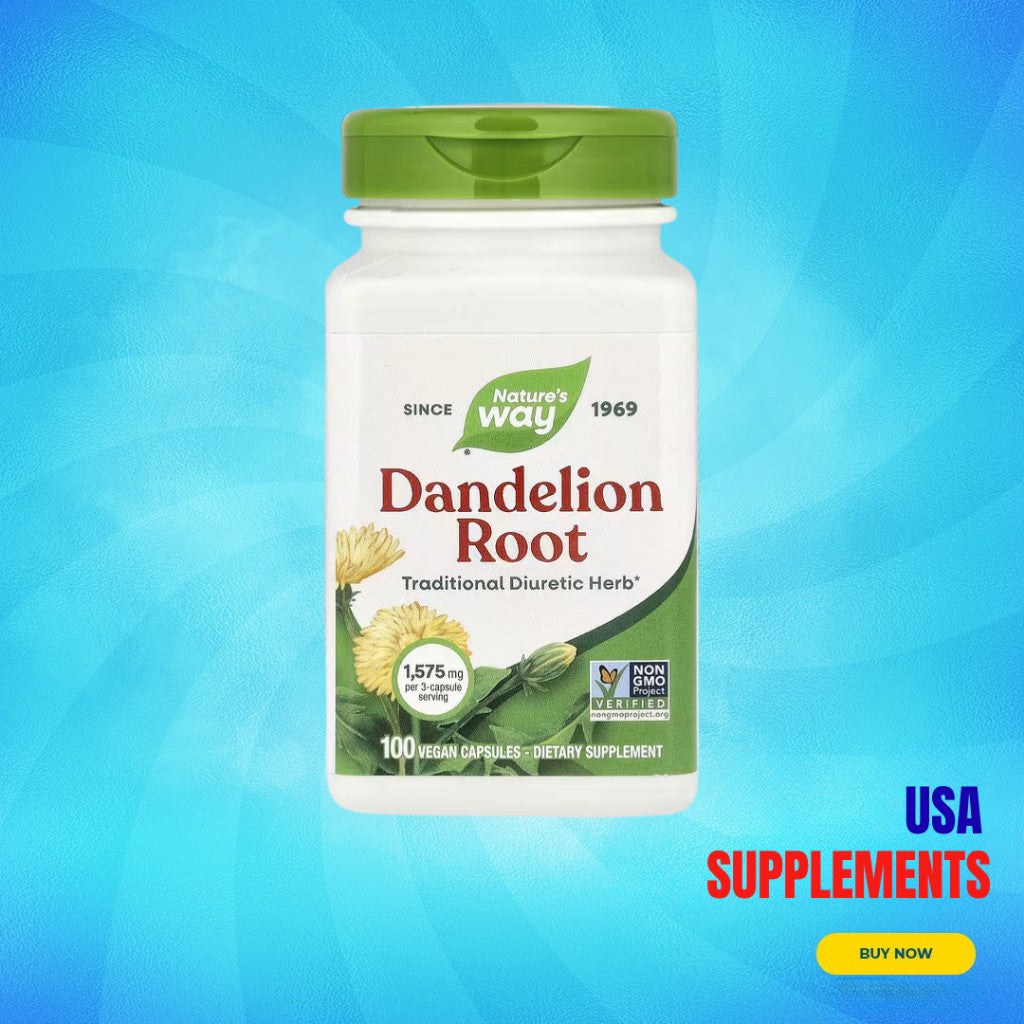 USA Supplements | Nature's Way, Dandelion Root, 100 Vegan Capsules ( Supports Healthy Digestion )