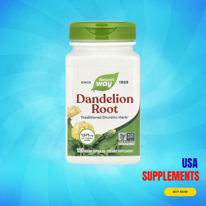 USA Supplements | Nature's Way, Dandelion Root, 100 Vegan Capsules ( Supports Healthy Digestion )