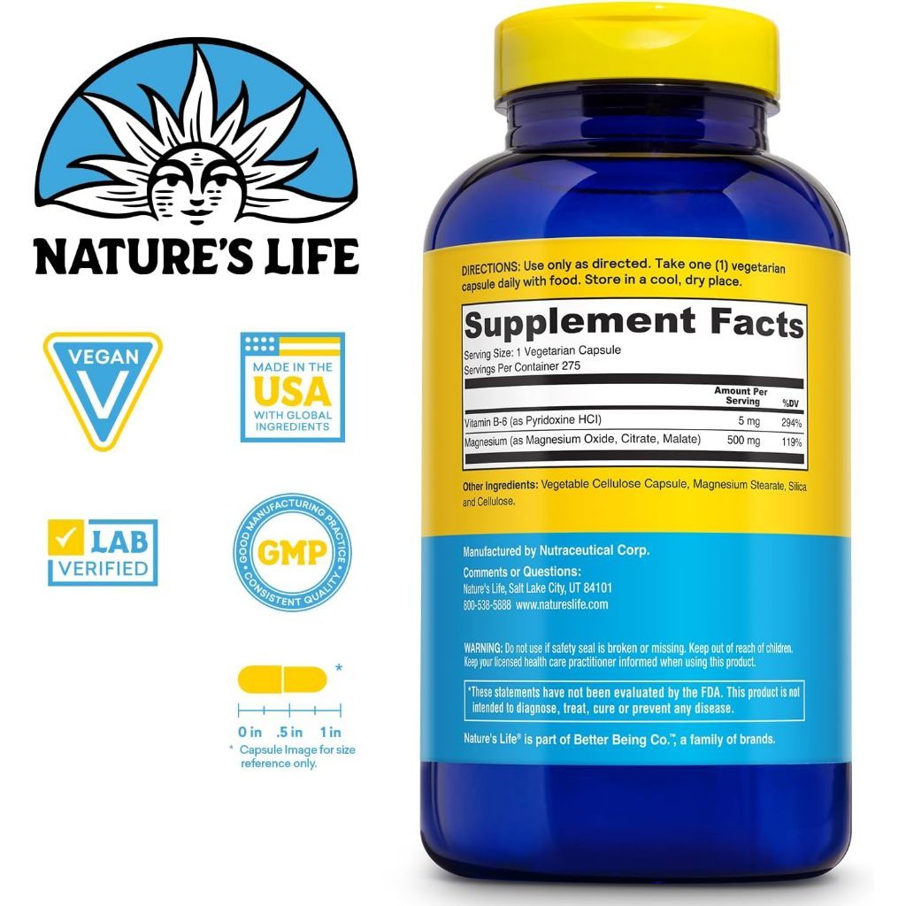 USA Supplements | Nature's Life, Renewing Magnesium, 250 Capsules ( Muscles & Nerves )