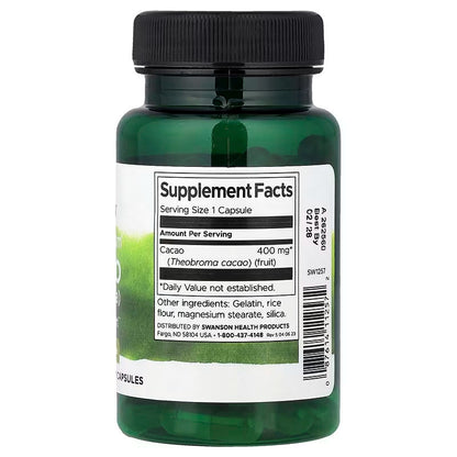 USA Supplements | Swanson, Full Spectrum Cacao Capsules ( Natural Energy Support )