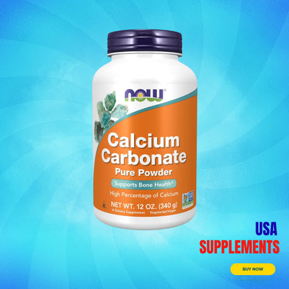 USA Supplements | NOW Foods, Calcium Carbonate Pure Powder ( Bone & Teeth Support )