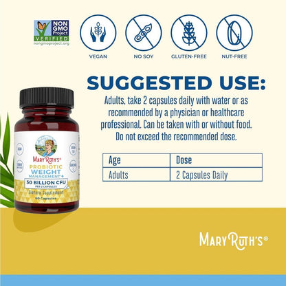 USA Supplements | MaryRuth's, Probiotic Weight+ Management ( Supports Digestive Health )