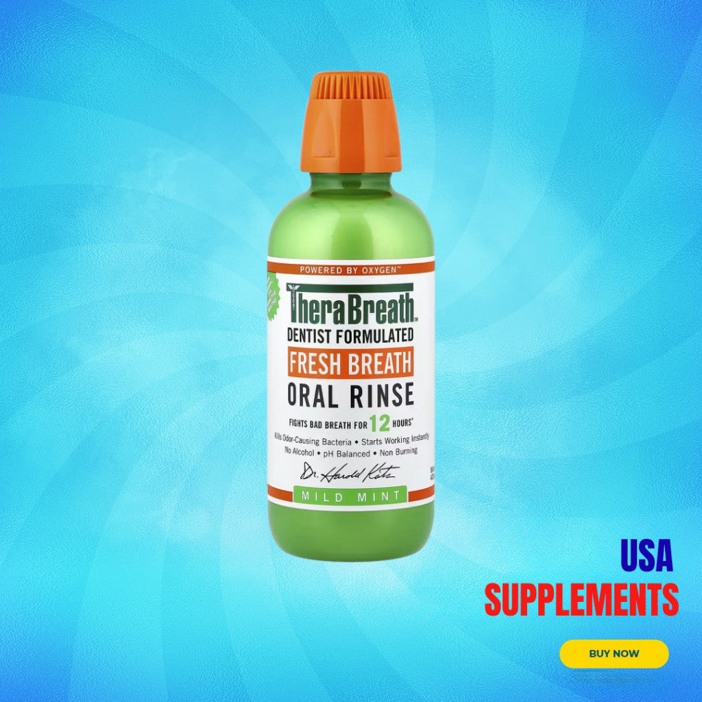 USA Supplements | TheraBreath, Fresh Breath Oral Rinse ( Long‑Lasting Fresh Breath )