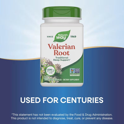 USA Supplements | Nature's Way, Valerian Root, 100 Vegan Capsules ( Supports Restful Sleep )