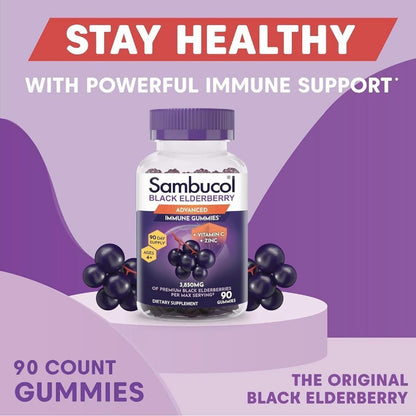 USA Supplements | Sambucol, Black Elderberry, Advanced Immune Gummies ( Immune Support )