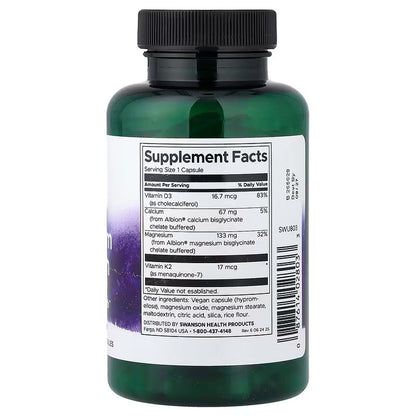 USA Supplements | Swanson, Albion®, Magnesium & Calcium w/ Vitamins D3 & K2 ( Bone Health )