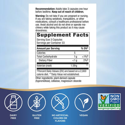 USA Supplements | Nature's Way, Valerian Root, 100 Vegan Capsules ( Supports Restful Sleep )