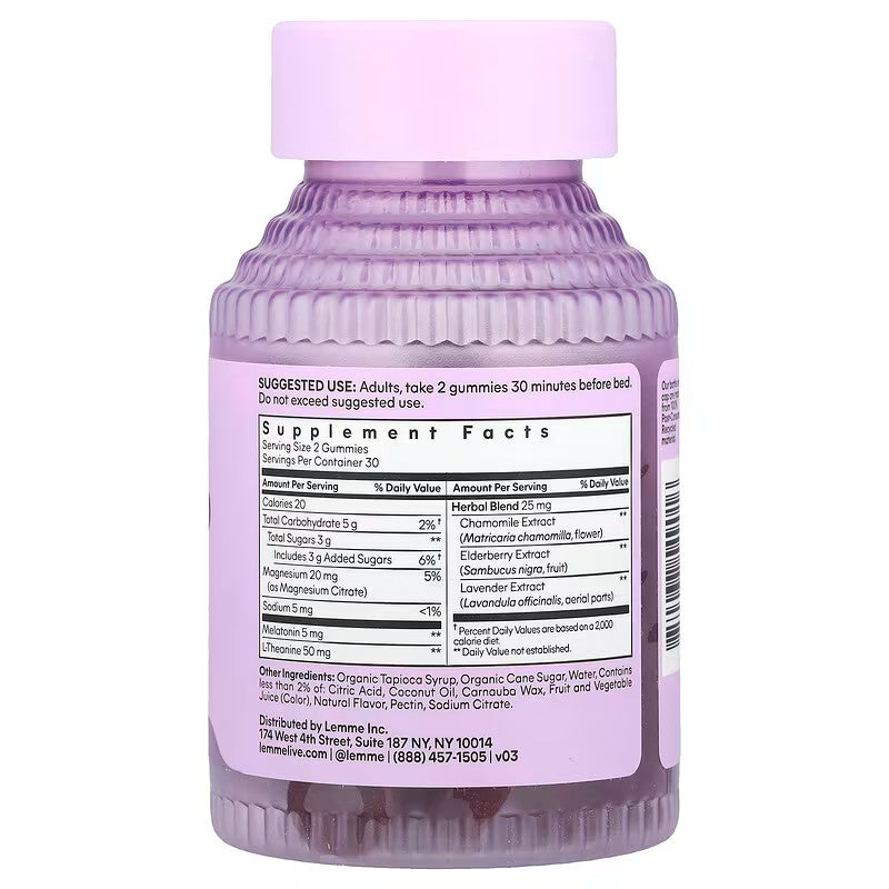 USA Supplements | Lemme, Sleep Tight Gummies ( Supports Falling Asleep )