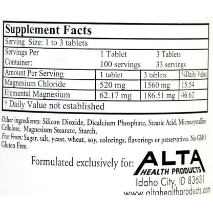 USA Supplements | Alta Health, Magnesium Chloride ( Supports Muscle Function )