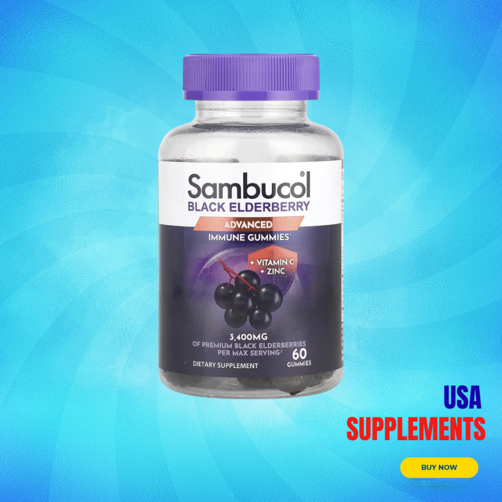 USA Supplements | Sambucol, Black Elderberry, Advanced Immune Gummies ( Immune Support )