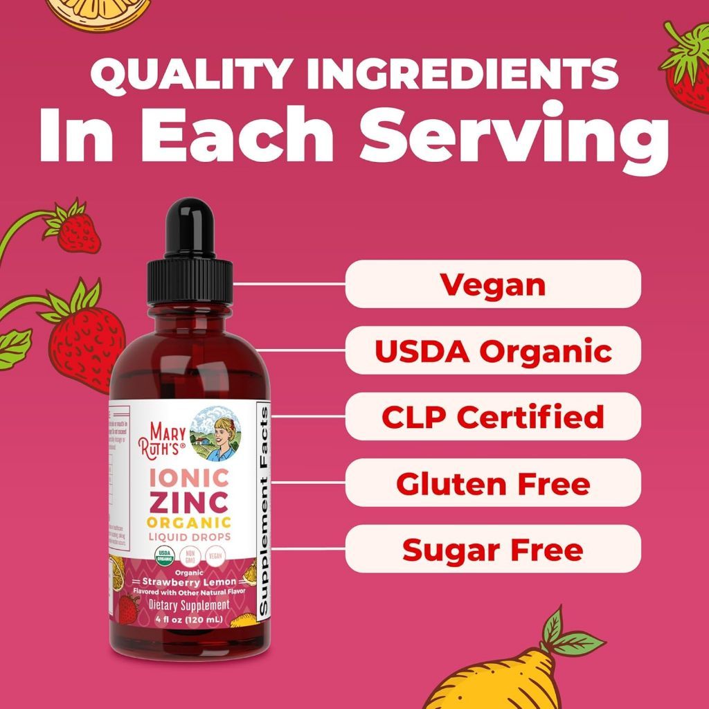 USA Supplements | MaryRuth's, Organic Ionic Zinc Liquid Drops ( Immune Support )