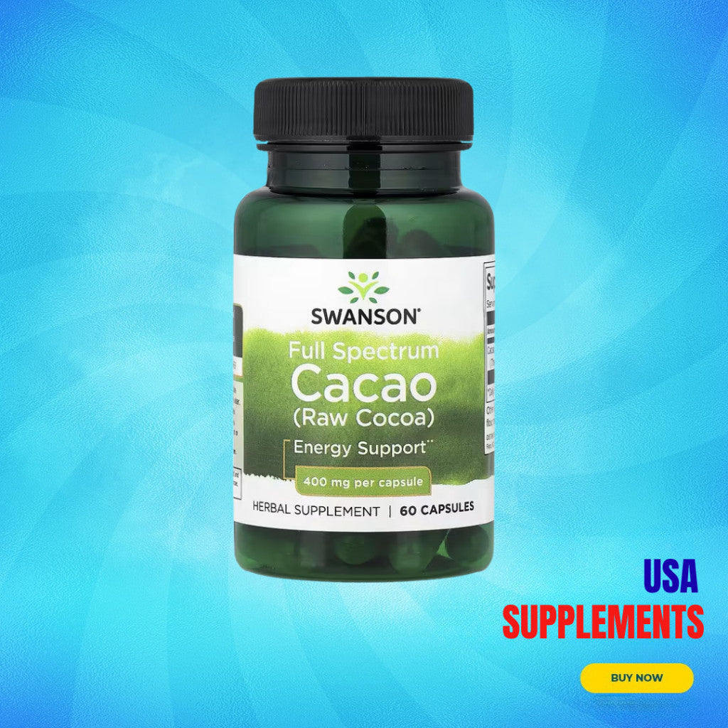 USA Supplements | Swanson, Full Spectrum Cacao Capsules ( Natural Energy Support )