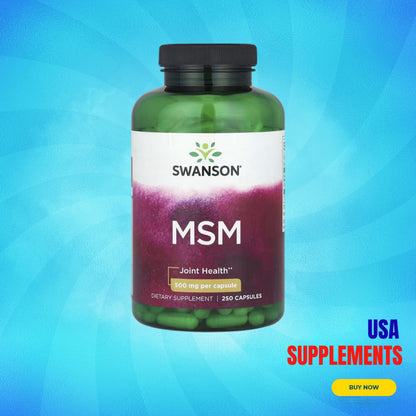 USA Supplements | Swanson, MSM, 500 mg, 250 Capsules ( Joint Health )