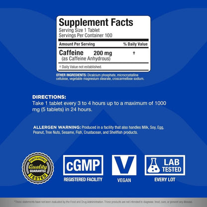 USA Supplements | ALLMAX, Essentials, Caffeine ( Restore Mental Alertness )