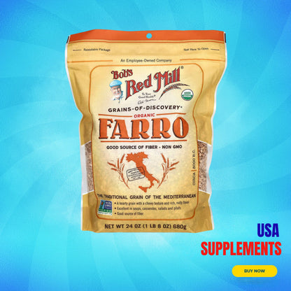 USA Supplements | Bob's Red Mill, Organic Farro ( Supports Digestion and Satiety )