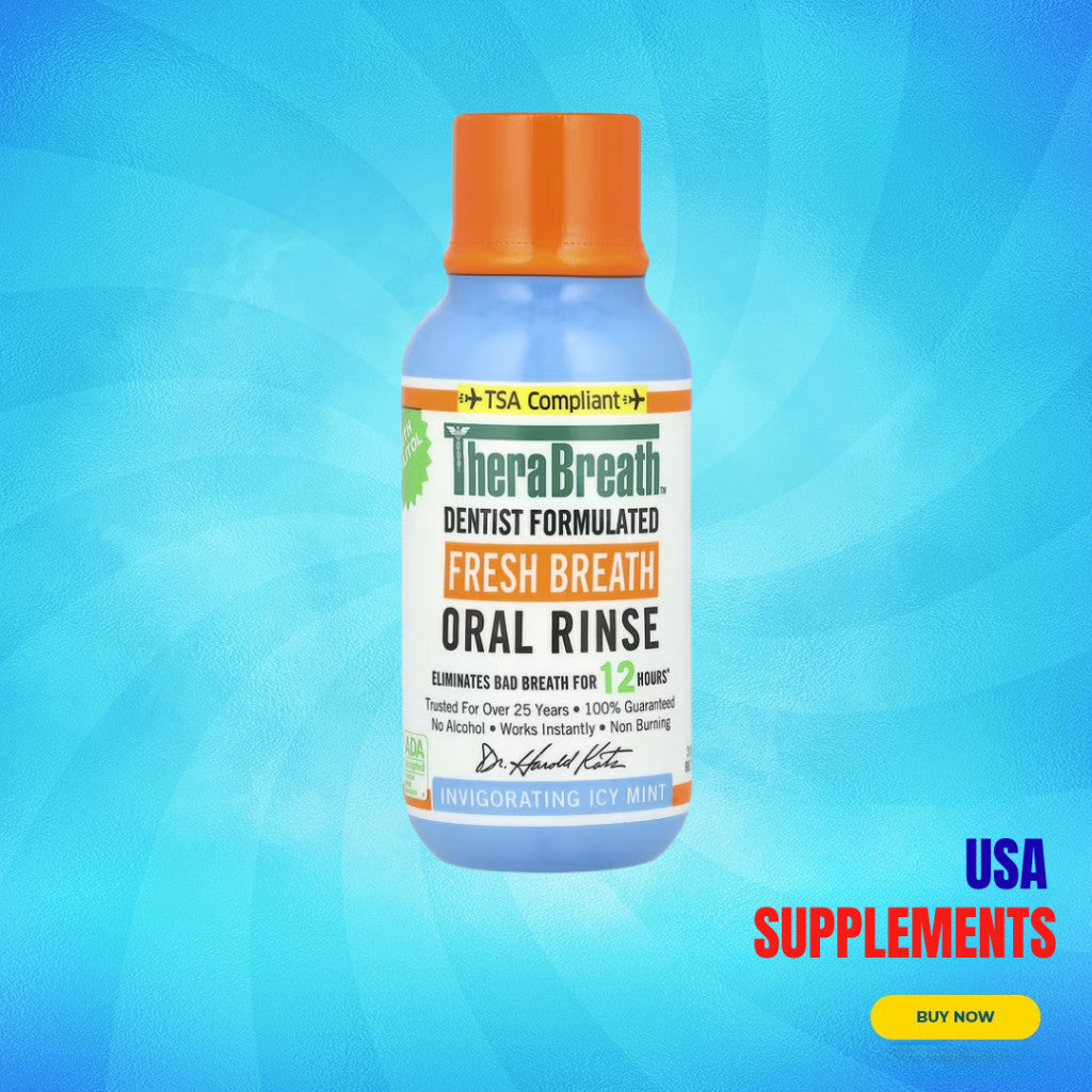 USA Supplements | TheraBreath, Fresh Breath Oral Rinse ( Long‑Lasting Fresh Breath )
