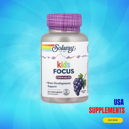 USA Supplements | Solaray, Kids Focus Chewables ( Brain Development Support )